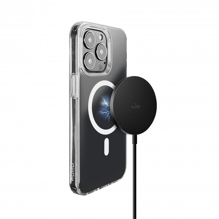 PURO CUSBCMAG1BLK mobiilseadme laadija Nutitelefon Must USB Traadita laadimine Hoonesisene