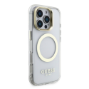 Arvaa IML Gold Outline Stand Camera Frame MagSafe -kuori, joka on suunniteltu Apple iPhone 16 Pro:lle, läpinäkyvä