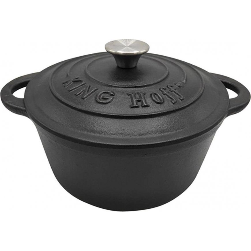 King Hoff Kinghoff kettle pot with lid, 4 l, Ø24 cm, black, KH-1476