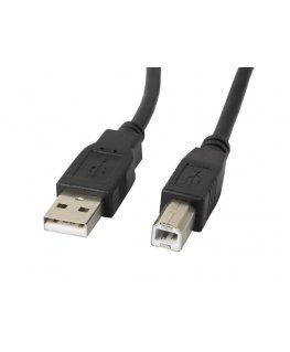 Lanberg CA-USBA-11CC-0018-BK USB кабель USB 2.0 1,8 m USB B Черный