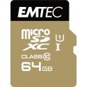 Emtec microSD Class10 Gold+ 64GB MicroSDXC Klass 10