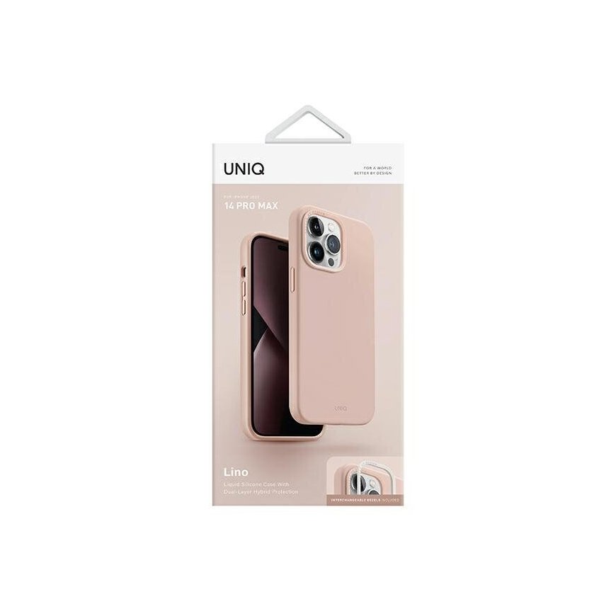 UNIQ чехол Lino для iPhone 14 Pro Max 6,7" розовый|розовый румянец