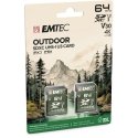 Emtec SD 64GB UHS-I U3 V30 Ulkona 2 kpl