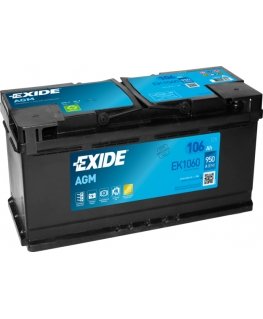 Exide EK1060 аккумулятор для транспортных средств Впитывающий стекломат 106 Ah 12 V 950 A Автомобиль