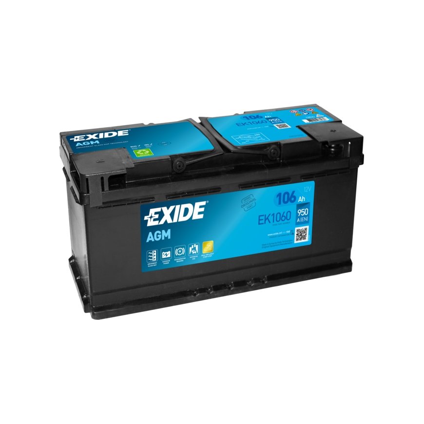 Exide EK1060 sõidukiaku AGM (Absorbeeritud klaasmatt) 106 Ah 12 V 950 A Auto