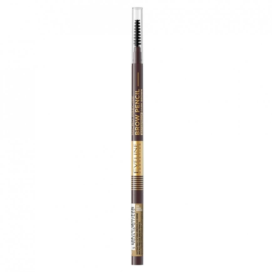 Eveline Micro Precise Brow Pencil kulmu pliiats 2in1 03 Tume pruun