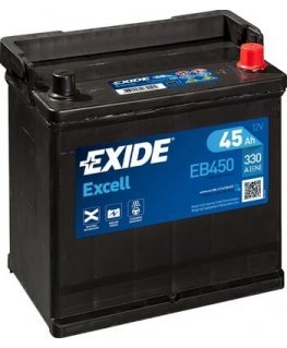 Exide Excell EB450 automobilio akumuliatorius Rūgštinis akumuliatorius (VRLA) 45 Ah 12 V 330 A Automobilis