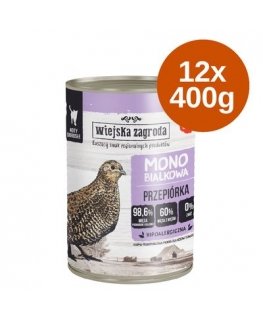 WIEJSKA ZAGRODA Monoproteiini naudanliha - märkä kissanruoka - 400g