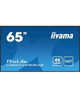 iiyama LH6541UHS-B1AG Signage Display 163.8 cm (64.5") LCD 500 cd/m² 4K Ultra HD Black 24/7