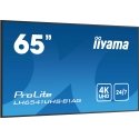 iiyama LH6541UHS-B1AG infonäyttö 163,8 cm (64.5") LCD 500 cd/m² 4K Ultra HD musta 24/7 iiyama LH6541UHS-B1AG infonäyttö 163,8 cm (64.5") LCD 500 cd/m² 4K Ultra HD musta 24/7