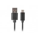 Lanberg CA-USBO-20CU-0010-BK USB kabelis USB 2.0 1 m USB A USB C Melns