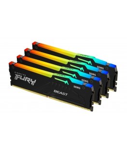 Kingston Technology FURY Beast 128GB 5600MT/s DDR5 CL40 DIMM (Kit of 4) RGB XMP