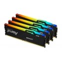 Kingston Technology FURY Beast RGB atminties modulis 128 GB 4 x 32 GB DDR5 5600 MT/s Kingston Technology FURY Beast RGB atminties modulis 128 GB 4 x 32 GB DDR5 5600 MT/s