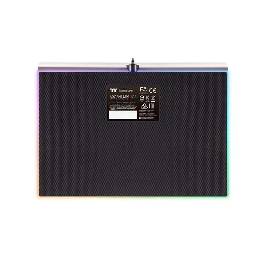 Thermaltake Argent MP1 RGB Gaming mouse pad Black, Titanium – 5