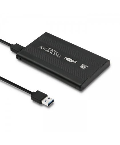Qoltec 51861 External Hard Drive Case HDD/SSD 2.5'' SATA3 | USB 3.0 | Black