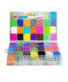 Kiddyz 4400pcs Bracelet Making Kit Rubber Bands Hooks Clips & Ch