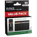 Emtec K100 USB atmintukas 16 GB USB A tipo 2.0 Juoda, Multi spalvos Emtec K100 USB atmintukas 16 GB USB A tipo 2.0 Juoda, Multi spalvos