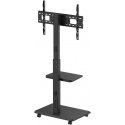 "Ergo-Office" TV stand/cart, max load 50 kg / 5 kg shelf, max VESA 600x400, built-in power socket, black, ER-304 B "Ergo-Office" TV stand/cart, max load 50 kg / 5 kg shelf, max VESA 600x400, built-in power socket, black, ER-304 B