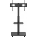 "Ergo-Office" TV stand/cart, max load 50 kg / 5 kg shelf, max VESA 600x400, built-in power socket, black, ER-304 B "Ergo-Office" TV stand/cart, max load 50 kg / 5 kg shelf, max VESA 600x400, built-in power socket, black, ER-304 B