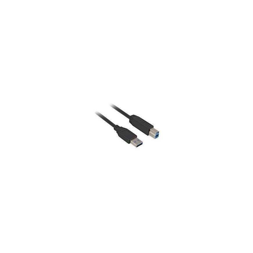 Sharkoon 3m, USB3.0-A/USB3.0-B USB кабель USB 3.2 Gen 1 (3.1 Gen 1) USB A USB B Черный