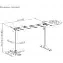 Ergo Office electric height-adjustable desk, max. height 1160 mm, max. load - 80 kg, without tabletop, for sitting or standing w Ergo Office electric height-adjustable desk, max. height 1160 mm, max. load - 80 kg, without tabletop, for sitting or standing w