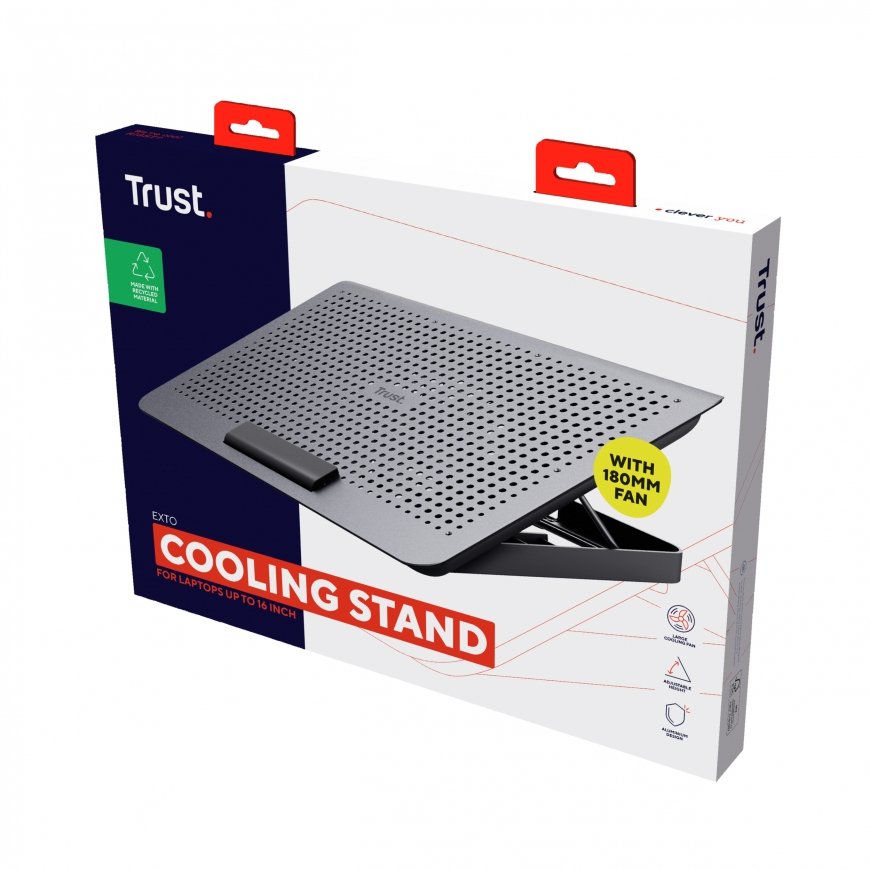 Trust Exto aušinimo padėklas nešiojamam kompiuteriui Pilka – 5