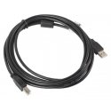 Lanberg CA-USBA-11CC-0030-BK USB kabelis USB 2.0 3 m USB B Melns