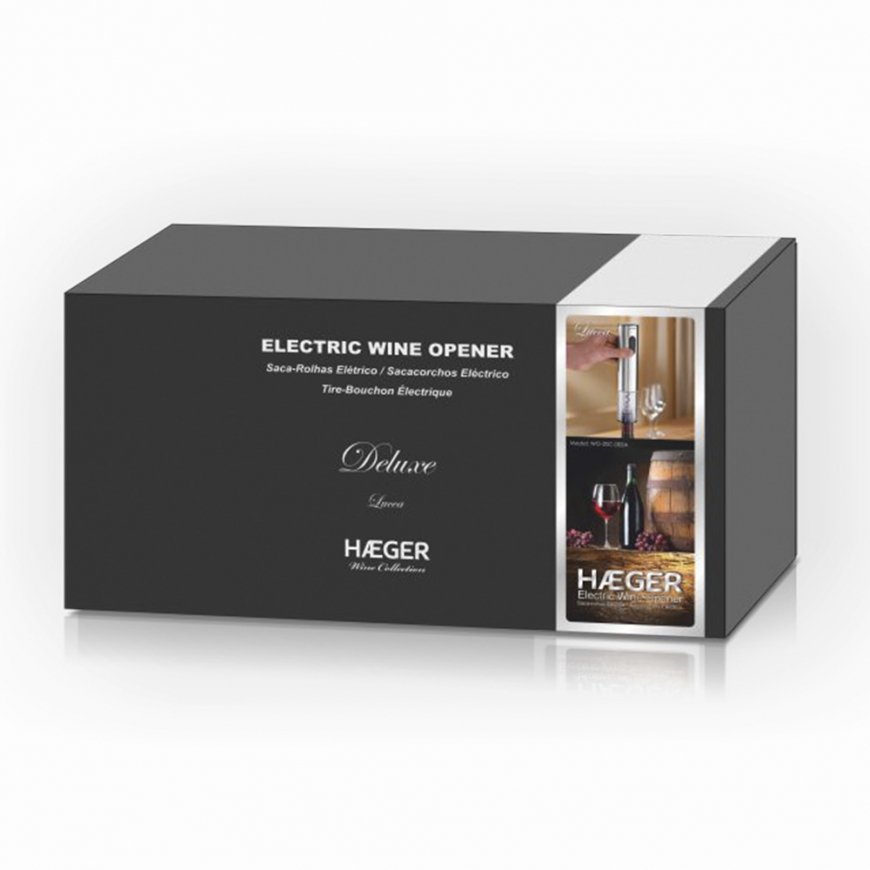 Haeger LUCCA Elektriskais vīna korķviļķis Metālisks – 3