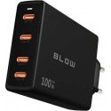 Blow Sieninis įkroviklis USB-Cx4 PD 100W GAN juodas Blow Sieninis įkroviklis USB-Cx4 PD 100W GAN juodas