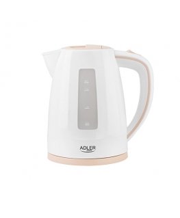 Adler AD 1264 electric kettle 1.7 L 2200 W Hazelnut, White