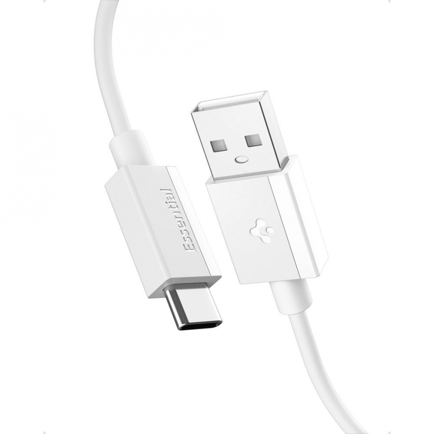 SPIGEN EB6020AC ESSENTIAL TYPE-C KABELIS 60W 200CM Balts – 2
