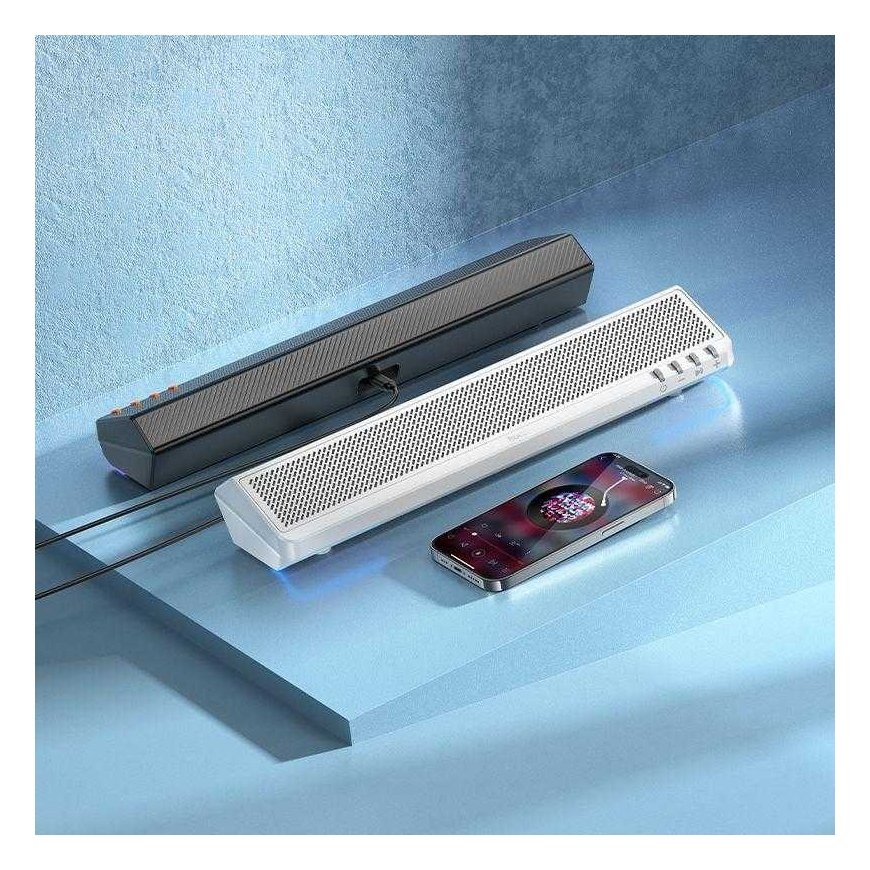 „Bluetooth“ garsiakalbis 2 x 3W Hoco 2in1 BS66 baltas – 5