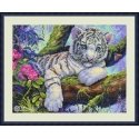 Merejka Kryželiu siuvinėjimo rinkinys "Baltasis tigras" 37x29 cm SK260 Merejka Kryželiu siuvinėjimo rinkinys "Baltasis tigras" 37x29 cm SK260
