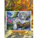 Merejka Kryželiu siuvinėjimo rinkinys "Baltasis tigras" 37x29 cm SK260 Merejka Kryželiu siuvinėjimo rinkinys "Baltasis tigras" 37x29 cm SK260