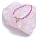 Deers Violet beaded mini bracelet with rose quartz Deers Violet beaded mini bracelet with rose quartz