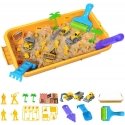 WOOPIE kinetic sand 1.5kg XXL Set Construction Site Table with Shapes and Vehicles WOOPIE kinetic sand 1.5kg XXL Set Construction Site Table with Shapes and Vehicles