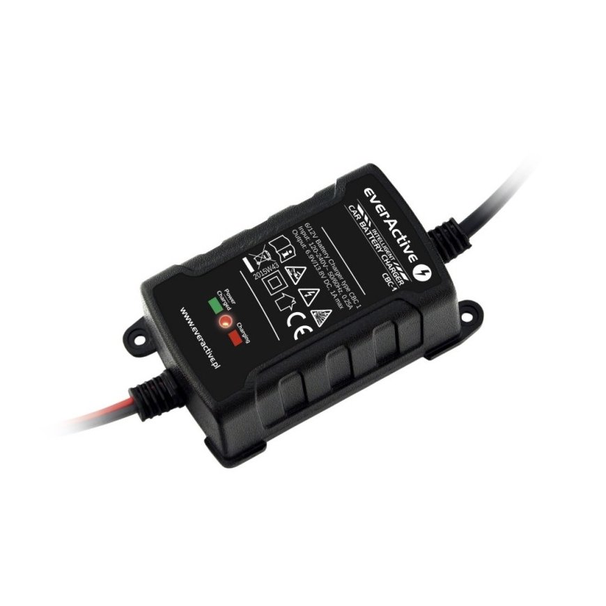 Everactive CBC-1 automobilio akumuliatoriaus įkroviklis 6-12 V Juoda – 2