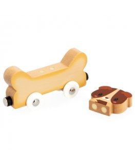Janod Farm Magnetic Wooden Vehicles with Domestic Animals