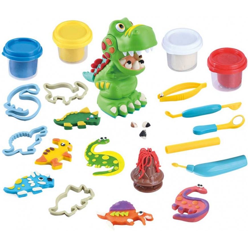 PLAYGO DOUGH zobārsta komplekts ar dinozauru, 8433