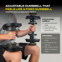 Regulējama hantele TUNTURI MX55 Hantele 4,5-24,9 kg, rievota Regulējama hantele TUNTURI MX55 Hantele 4,5-24,9 kg, rievota