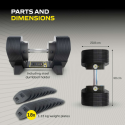 Reguleeritav hantel TUNTURI MX55 Dumbbell 4,5-24,9 kg, knurled Reguleeritav hantel TUNTURI MX55 Dumbbell 4,5-24,9 kg, knurled