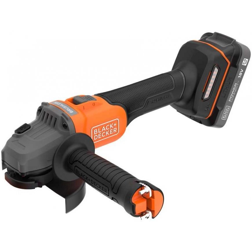 Black & Decker cordless angle grinder 115mm, POWERCONNECT 18V, 2x2.0Ah, Black & Decker [BCG6L8D2S-QW] – 3
