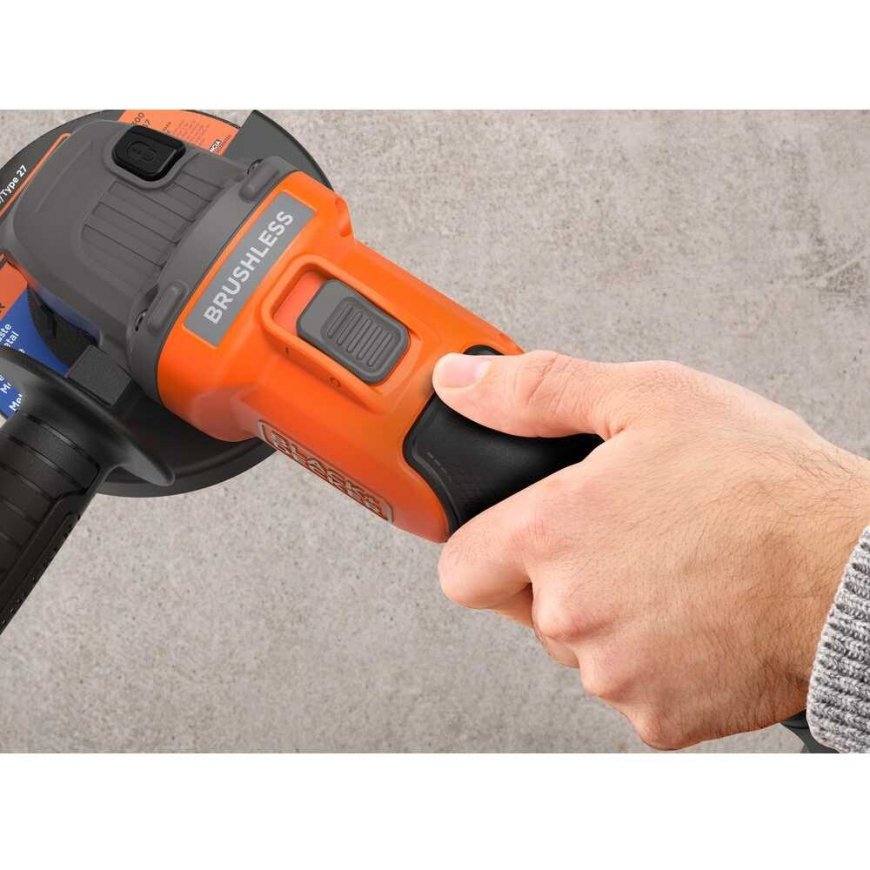 Black & Decker akumuliatoriline kampinis šlifuoklis 115mm, POWERCONNECT 18V, 2x2,0Ah, Must & Decker [BCG6L8D2S-QW] – 4