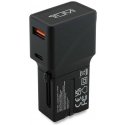 Laiditon laturi TUMI Matkamuunnin 25W USB-C / USB-A + USB-C/USB-C-kaapeli mustana Laiditon laturi TUMI Matkamuunnin 25W USB-C / USB-A + USB-C/USB-C-kaapeli mustana