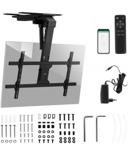 Elektrinis laikiklis televizoriui Maclean, lubinis, Tuya palaikymas, max. VESA 800x400, skirtas televizoriams 43-86", max. 45kg,