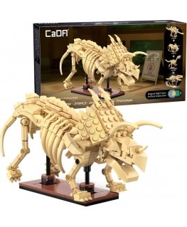 CaDA ehitusplokkide dinosauruste fossiilide dinosauruse skeleti komplekt: Triceratops 272 osa