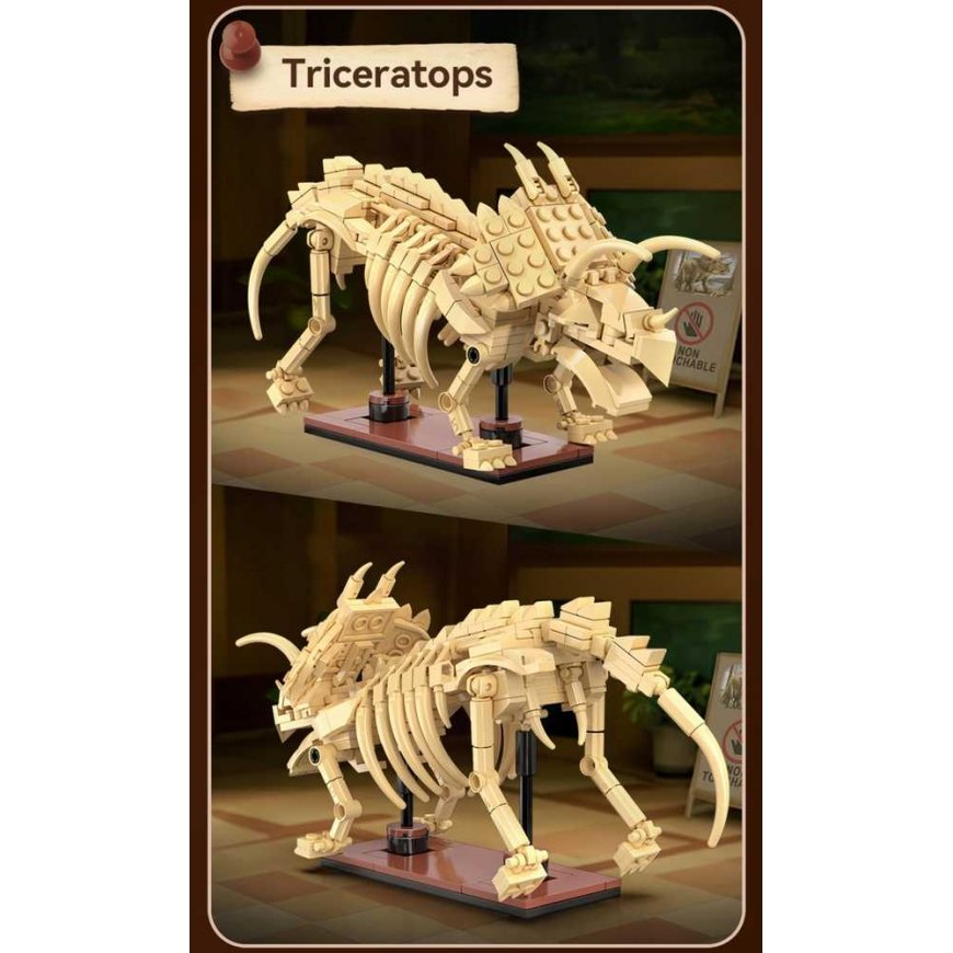 CaDA building block dinosaur fossil dinosaur skeleton set: Triceratops 272 pieces – 4