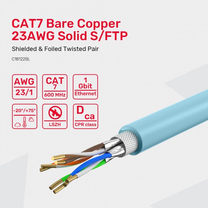 UNITEK C18122BL сетевой кабель Синий 305 m Cat7 S/FTP (S-STP) – 2