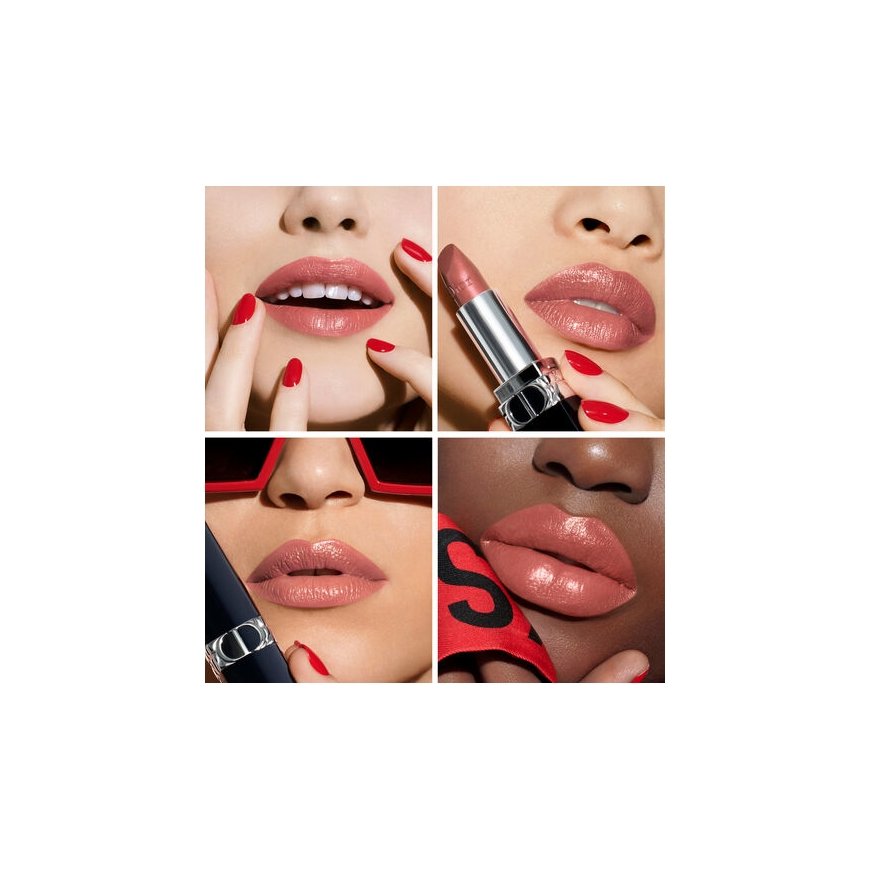 Dior Rouge 100 Nude Look Metalizēts – 4