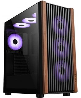 1St Cool 1stCOOL G6 Noble korpus, keskmise suurusega torn, ATX, AU, läbipaistev külgpaneel, 4x 120 mm ARGB ventilaatorid, must